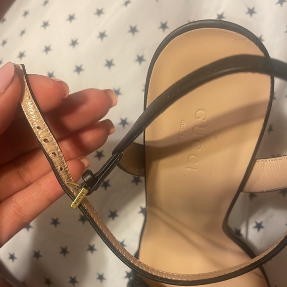 Gucci leather sandal heel - Picture 2 of 9